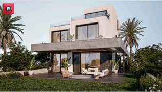 Villa with 3 floors, corner, for sale in New Cairo, in front of Al-Rehab, Estate Compound, from Sabbour Company, in installments, delivery soon.