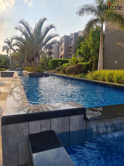 amazing cozy apartment in silver palm compound (first use) for rent beside waterway new cairo