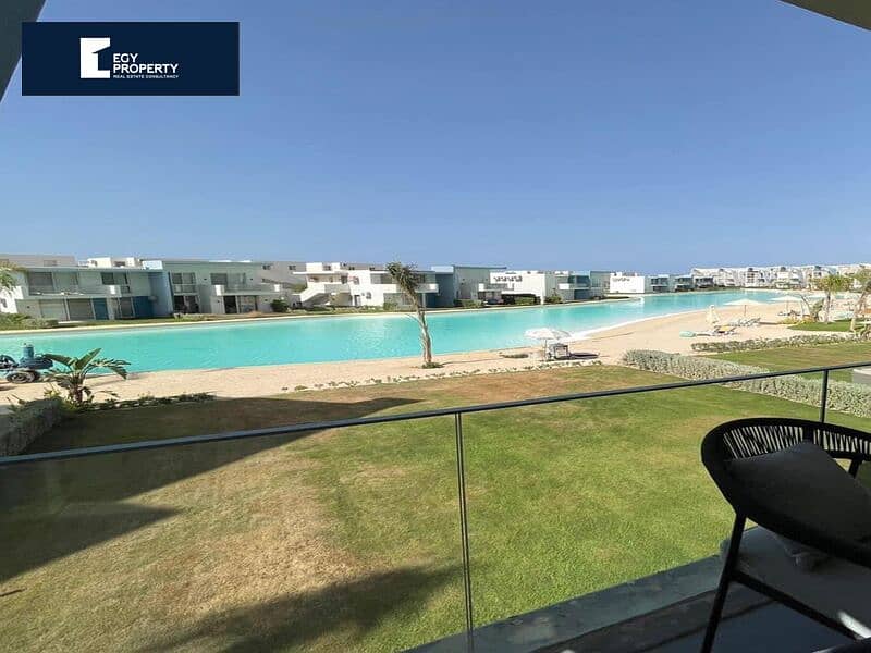 fully finished hotel chalet with furnishings and appliances for sale in Fouka Bay, Ras El Hekma, directly on the lagoon,installments over 9 years. 5