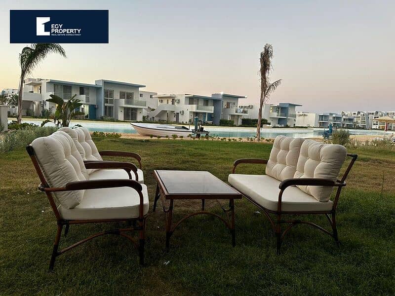 fully finished hotel chalet with furnishings and appliances for sale in Fouka Bay, Ras El Hekma, directly on the lagoon,installments over 9 years. 7