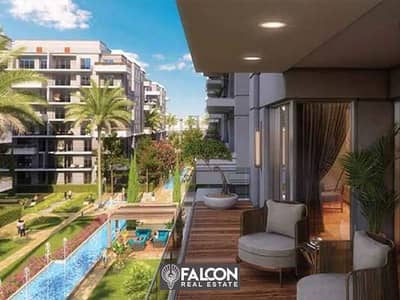 A 3-room apartment for sale with a garden in the heart of Sheikh Zayed, complete with services, and a full panoramic view in De Joya - New Zayed