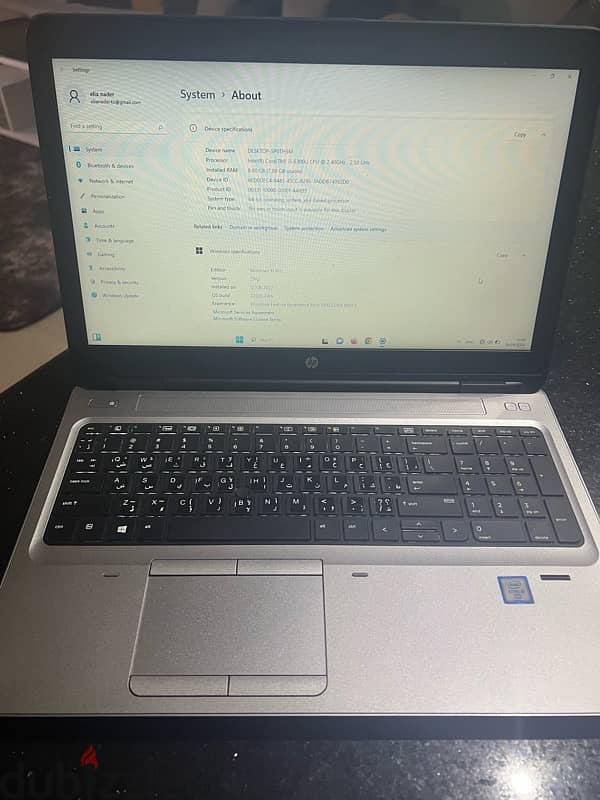 لابتوب اتش بي كور اي ٥ جيل سادس hp Probook 650 g2 3