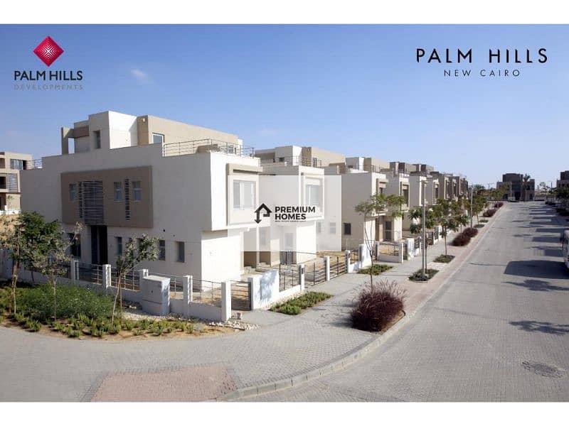 4-room apartment with garden, immediate delivery, landscape view, excellent location in Palm Hills New Cairo Compound. 2