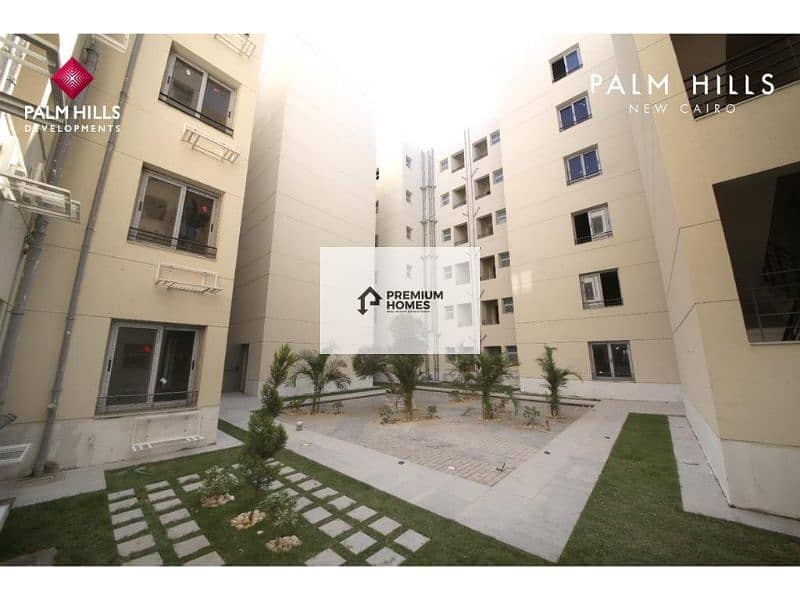 4-room apartment with garden, immediate delivery, landscape view, excellent location in Palm Hills New Cairo Compound. 11