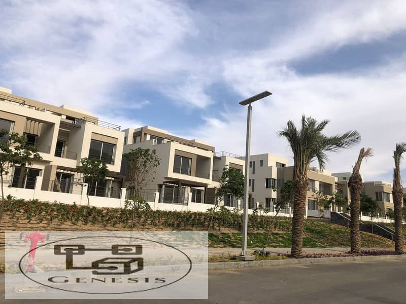 Townhouse Corner 225m in Palm Hills New Cairo in a prime location - Installments 7