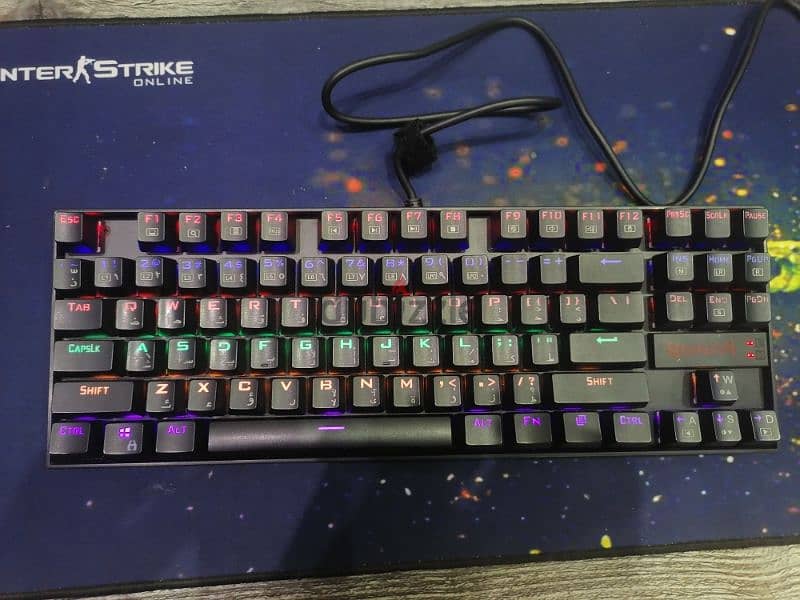 keyboard redragon k552 rainbow blue switch 1