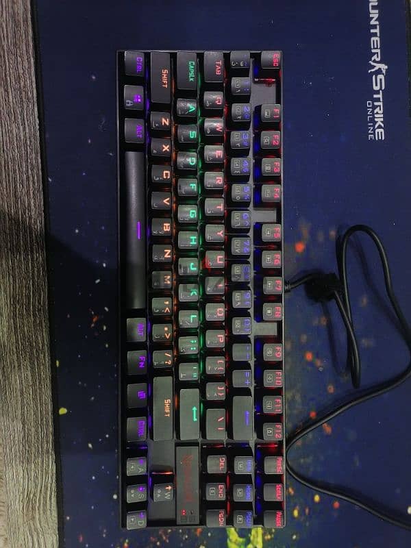 keyboard redragon k552 rainbow blue switch 2