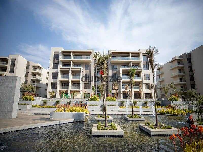 Fully finished apartment for sale 121m2 with 2 bedrooms in a compound with green spaces and perfect landscaping in the heart of the 5th settlement 0