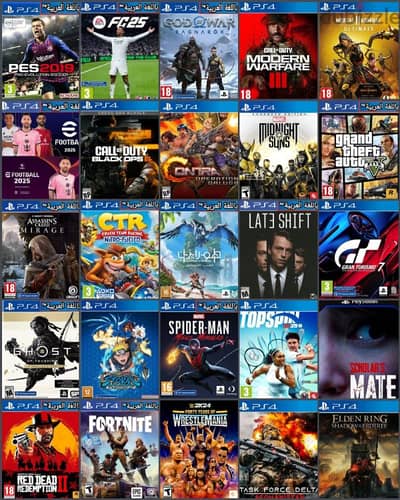 من اختيارك 10 العاب ps4 games ب 400ج . . متاح التوصيل