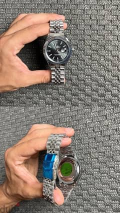 Rolex Datejust Black Stainless Mirror High Quality - ساعة روليكس