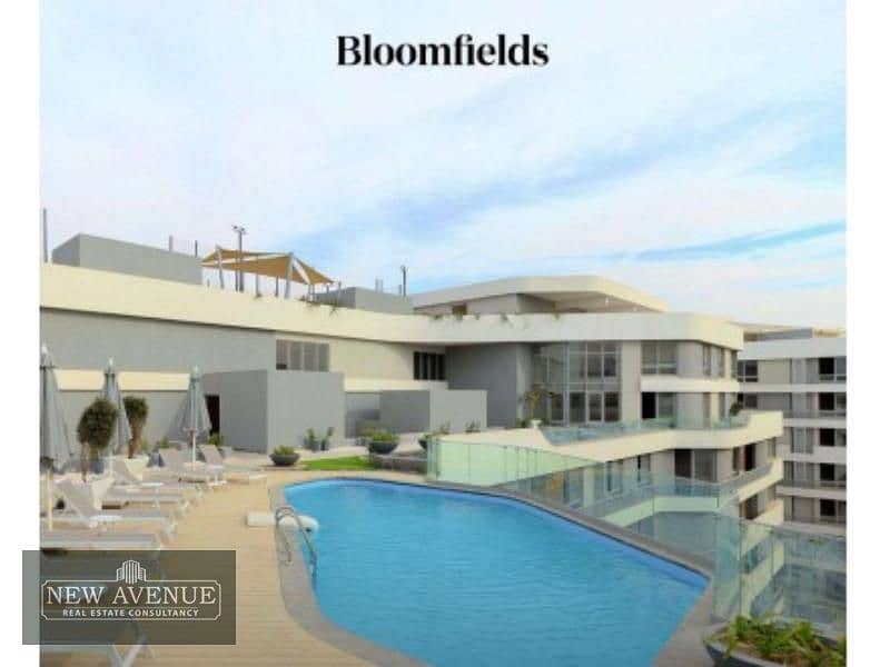 Apartment Terraces 127 meter  Third floor 2 Bedrooms  3 Bathrooms in Bloomfields Mostakbal City 1