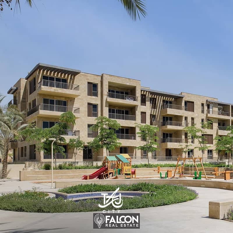 Apartments for sale in Taj City, New Cairo, a residential experience in an area designated for the Jardin area 7