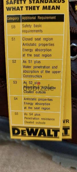 DEWALT SHOSE SIZE 41 original for safety 7