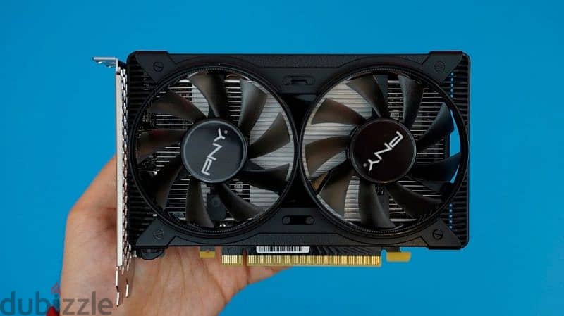 كارت شاشه PNY GeForce GTX 1650 سعة 4 جيجا بايت GDDR6 بمروحة مزدوجة 0