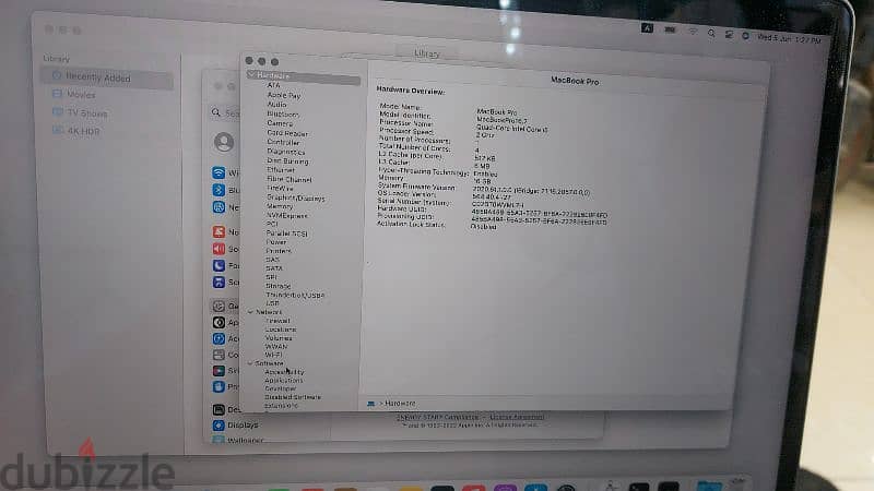 MacBook Pro (13-inch, core i5 , 2020) - Technical Specifications 7