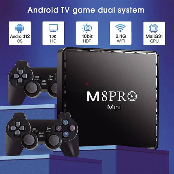 Android TV Smart box + 2 controller's 1