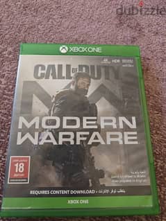 call of duty modern warfare حاله ممتازه جدا واستعمال بسيط جدا