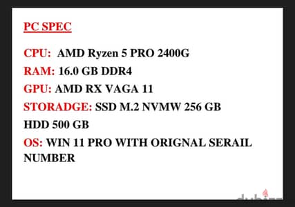 hp 705  R5 2400g 16gb ram 256gb nvme