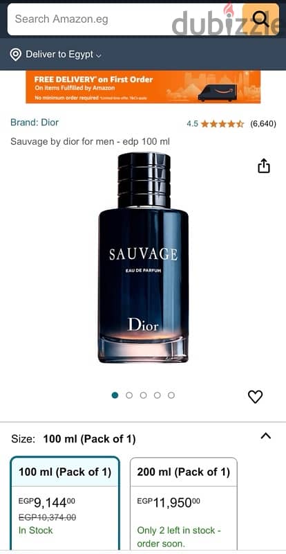 DIOR SAUVAGE EDP 100 ML ORIGINAL 2