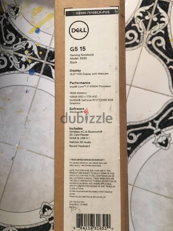 dell g5 5590 i7-9750H  rtx 2060 6