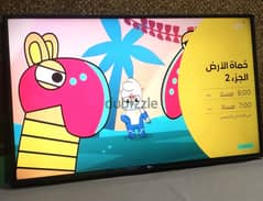 شاشه LG 49 سمارت بالكرتونه ريسيفر داخلي استخدام بسيط