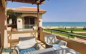 For sale, a chalet in a garden, immediate receipt, first row on the sea, in the heart of Ain Sokhna, in La Vista Garden Village, in installments over