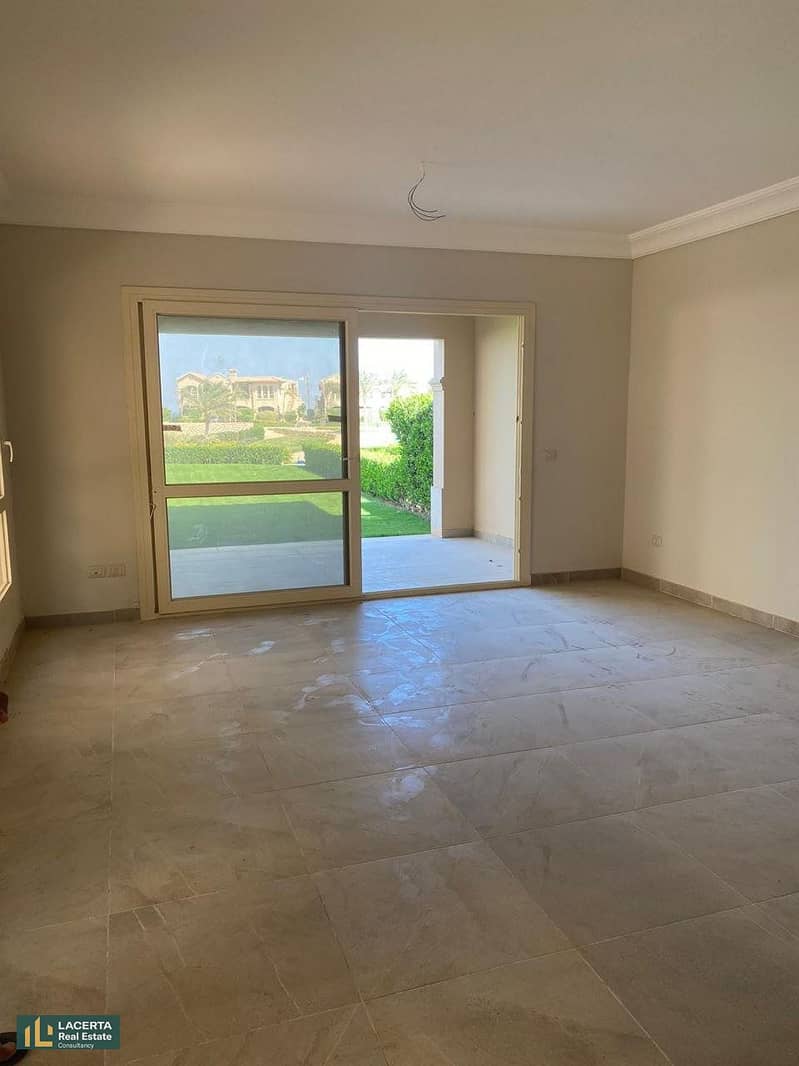 For sale, a chalet in a garden, immediate receipt, first row on the sea, in the heart of Ain Sokhna, in La Vista Garden Village, in installments over 2