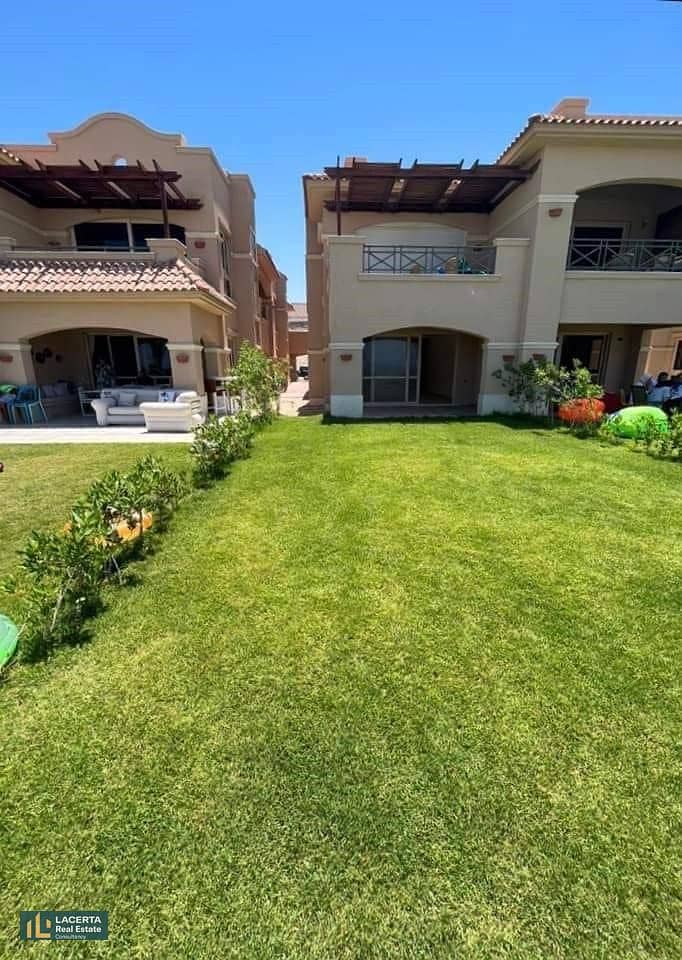 For sale, a chalet in a garden, immediate receipt, first row on the sea, in the heart of Ain Sokhna, in La Vista Garden Village, in installments over 9