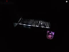 كيبورد Gamaa led white +ماوس hp RGB led+ماوس باد Razer