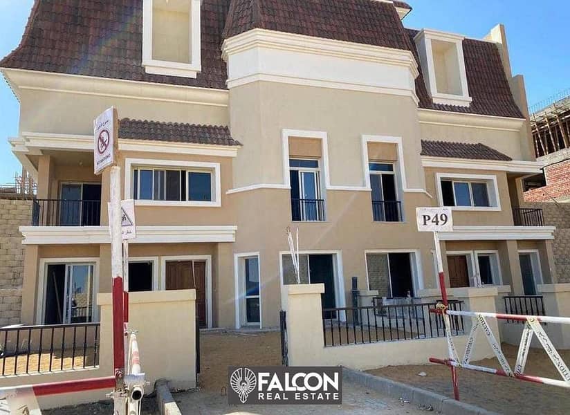 Corner Town House Villa 206m With Distinctive Division Prime Location For Sale In Sarai New Cairo Next To Madinaty 7