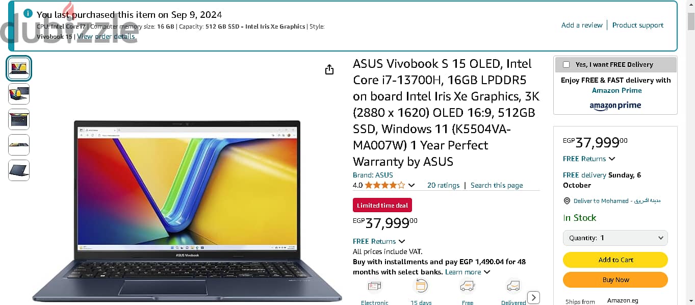 ASUS Vivobook S 15 OLED, Intel Core i7-13700H, 16GB 1