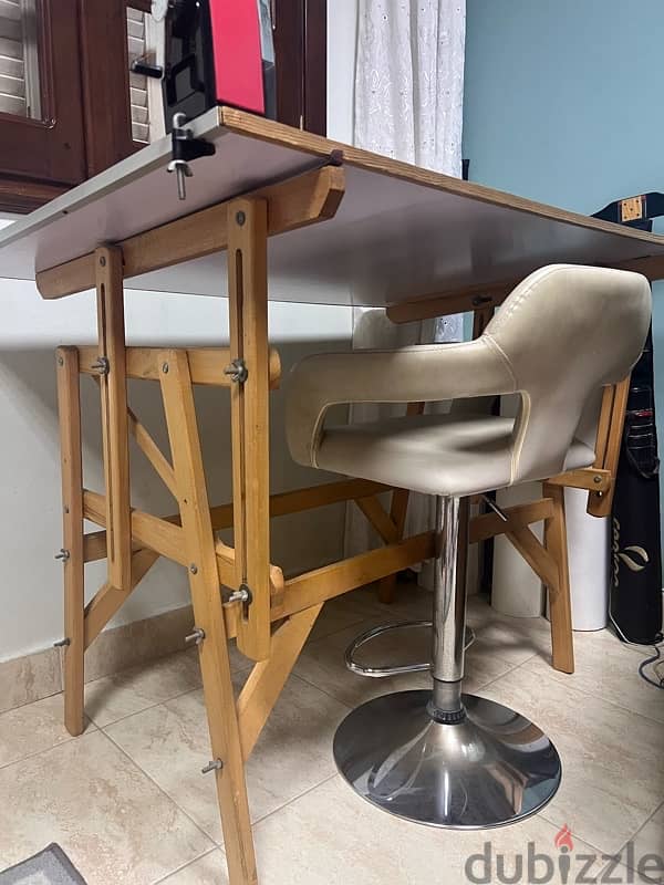 Architecture Drawing Table + Revolving Chair 5