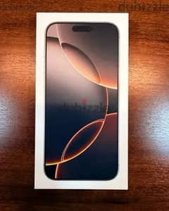 Iphone 16 pro natural Titanium 256 جديد متبرشم very good price 0