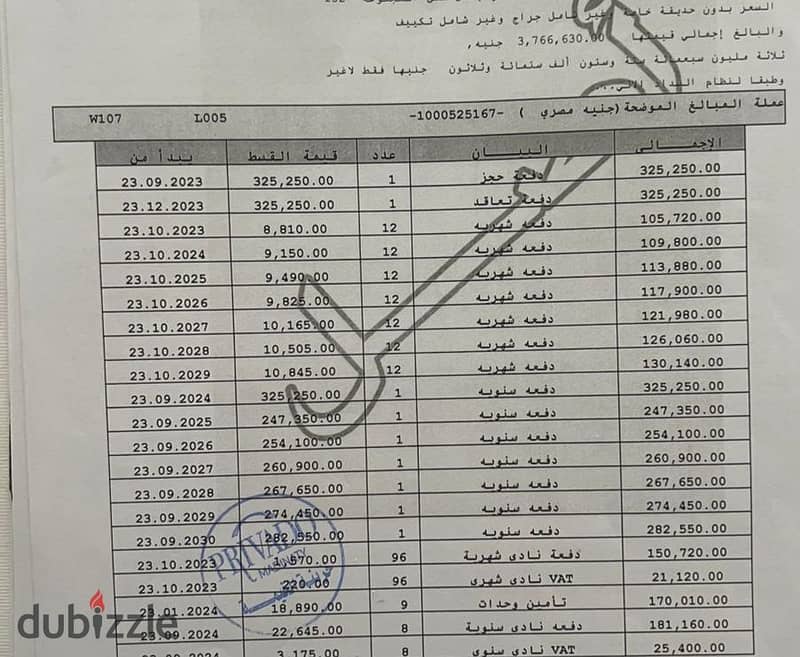 استوديو لقططة للبيع بالتقسيط في بريڤادو مدينتي مساحة 65 متر   استلام فوري حجز قديم ٢٠٢٣ موقع مميز قريب من الخدمات  دور متكرر تالت  ڤيو شارع تشطيب شركة 1