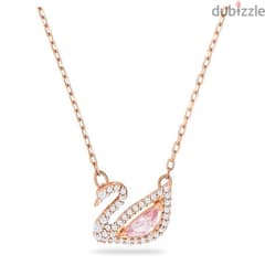 Swarovski Swan Necklace - Rose Gold