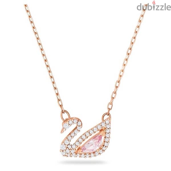 Swarovski Swan Necklace - Rose Gold 0