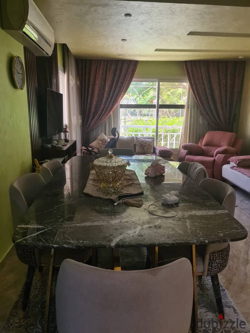 Ground floor apartment with garden for sale in cash in Madinaty, B11  Location close to services Area: 108 sqm + 50 sqm garden  Special finishing It c 5