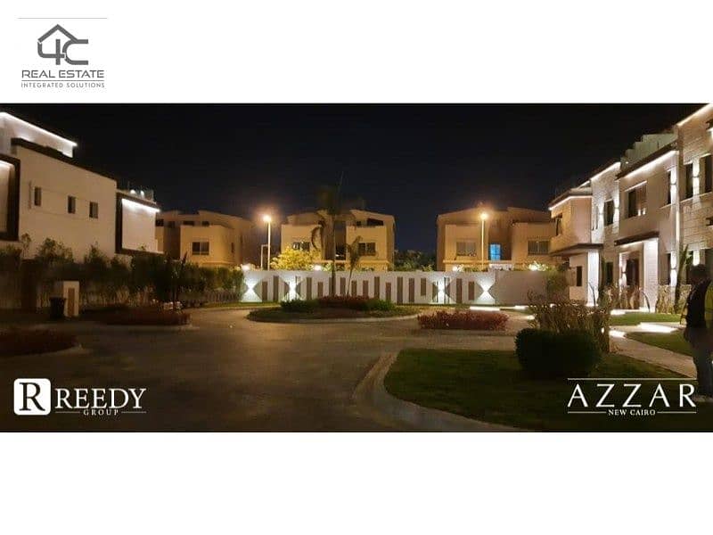 Own a 225 sqm townhouse Middle at the best price in the market on the largest Pocket Landscape in Azzar Fifth Settlement Compound 1