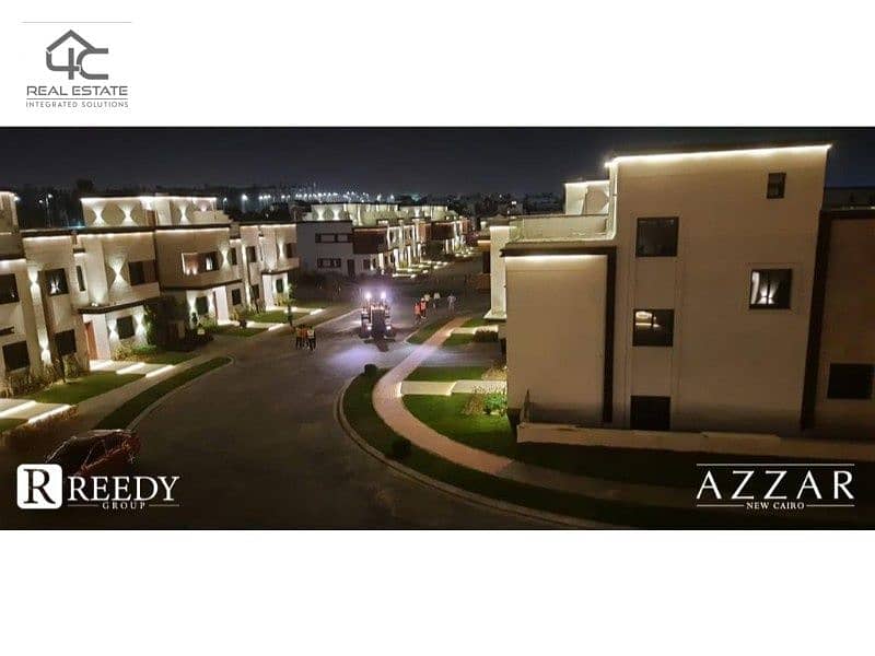 Own a 225 sqm townhouse Middle at the best price in the market on the largest Pocket Landscape in Azzar Fifth Settlement Compound 5