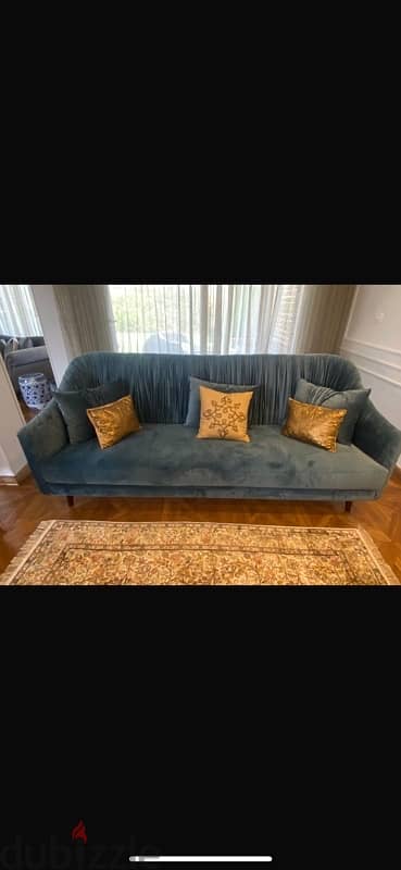 Blue Velvet Couch