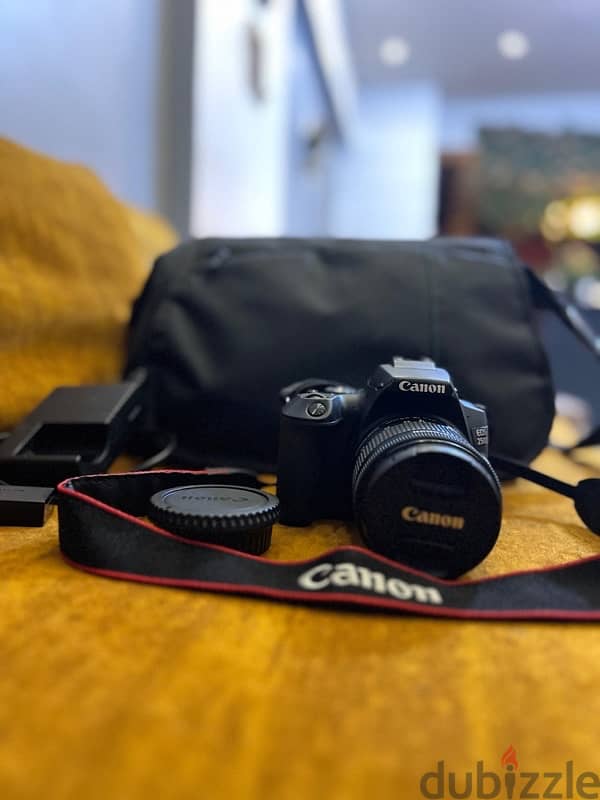 camera canon 250d use for 2 months , used like new 2