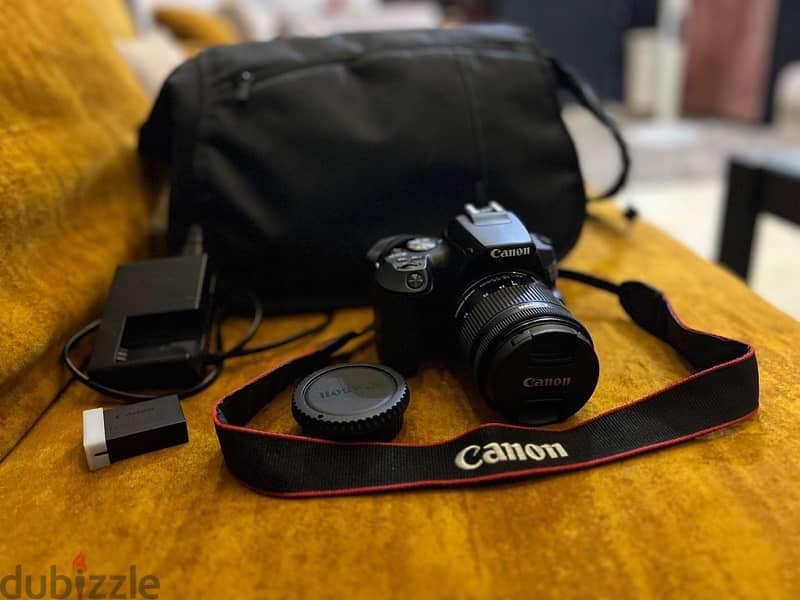 camera canon 250d use for 2 months , used like new 3