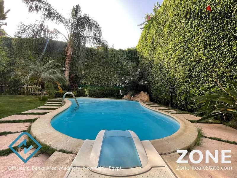 Villa for sale, model D1, in Al-Rehab, with a swimming pool and a huge land area 4