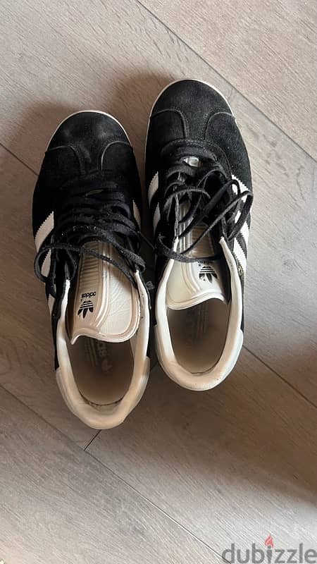 adidas gazzele black and white 1