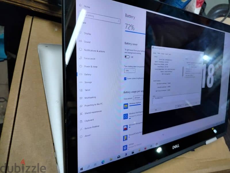 dell tablet&laptop x360 Core i7 8th nividia 2 Ram 16 Hard 512 6