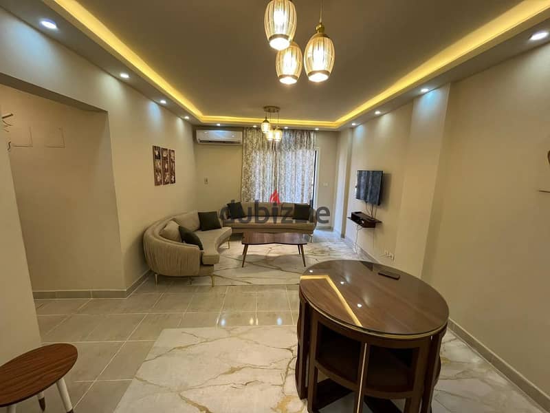 Furnished hotel apartment for rent at an attractive price in Al-Rehab, group 112 0