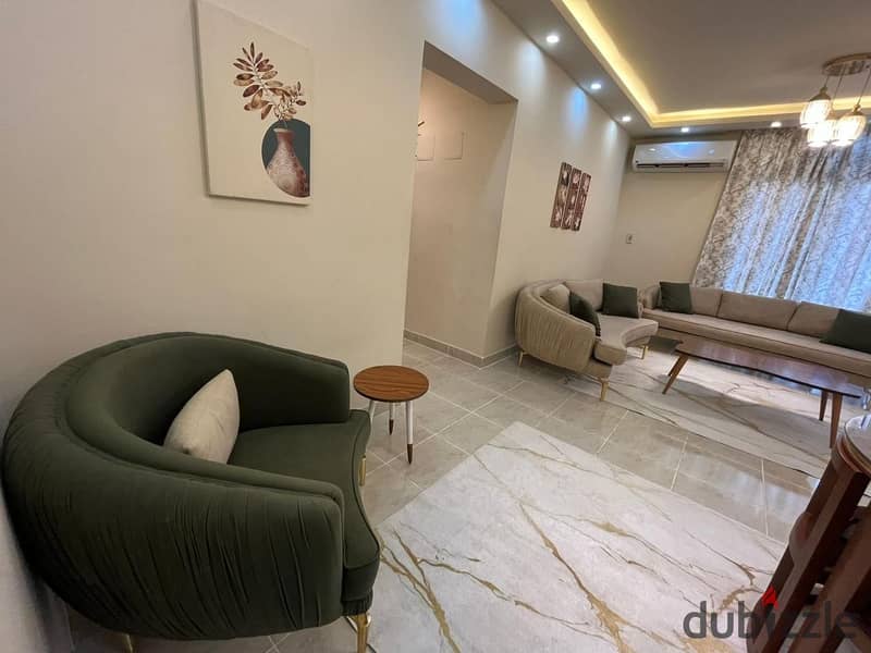 Furnished hotel apartment for rent at an attractive price in Al-Rehab, group 112 2