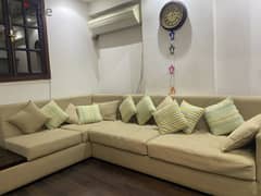 L shape sofa natural wood 0