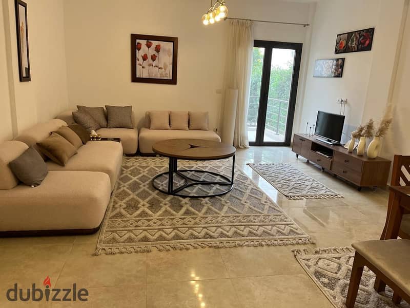 studio 95m with garden fully furnished for rent al marassem compound 0