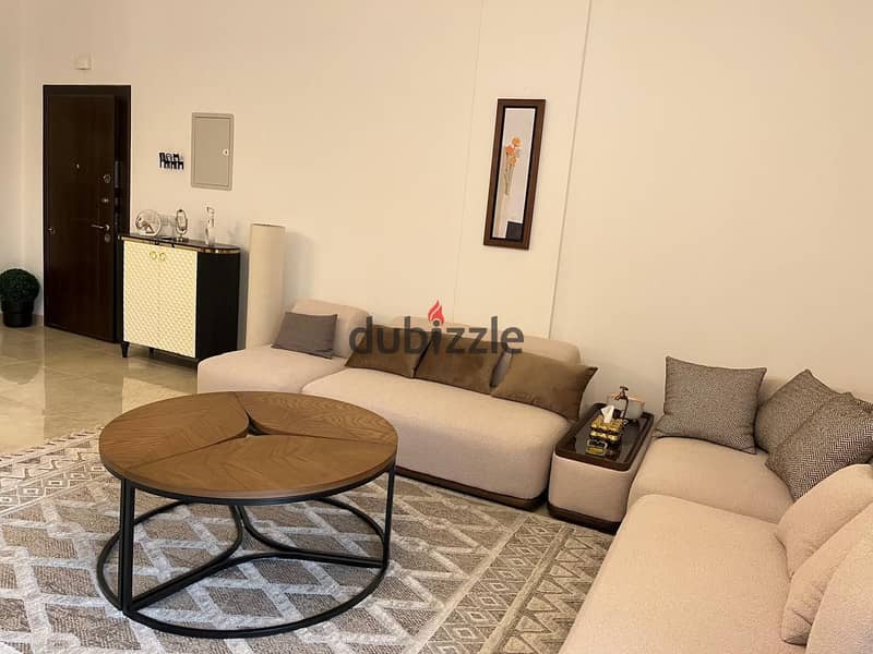 studio 95m with garden fully furnished for rent al marassem compound 2